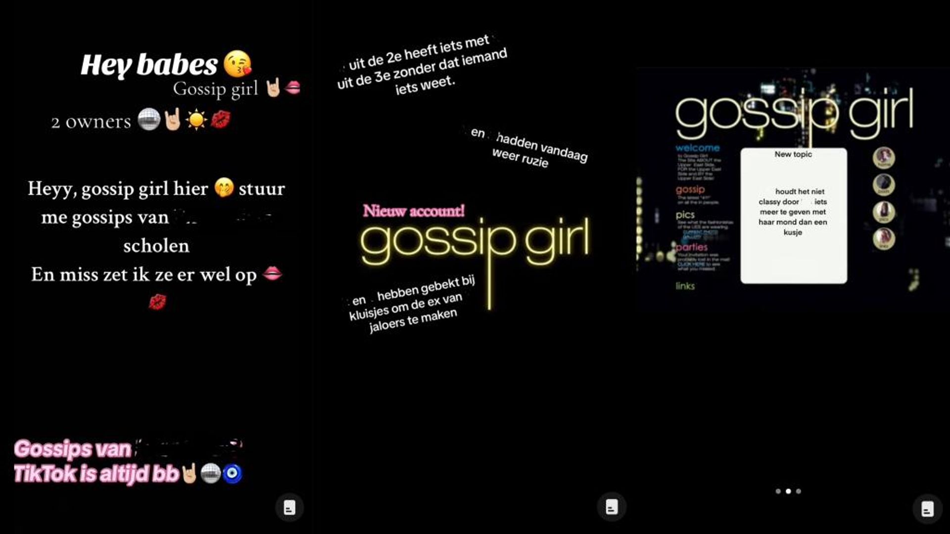 Gossip girl roddel accounts pesten